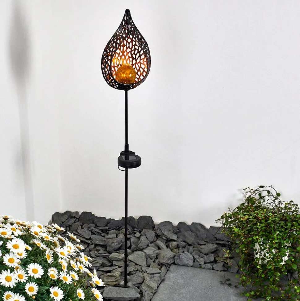 Lampe Solaire Protaras Led Cuivre, Noir, 1 Lumiere