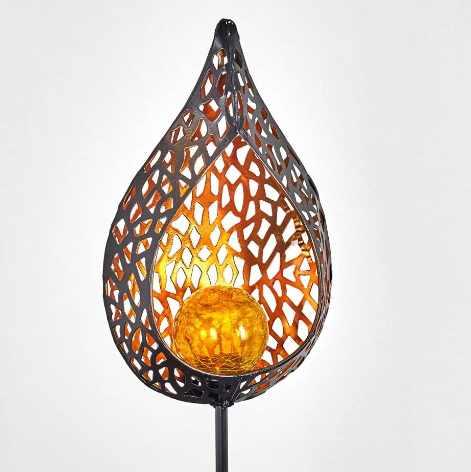 Lampe Solaire Protaras Led Cuivre, Noir, 1 Lumiere