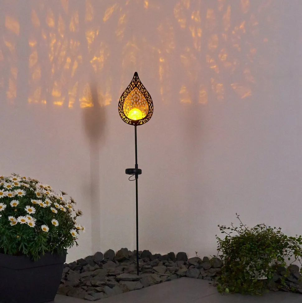 Lampe Solaire Protaras Led Cuivre, Noir, 1 Lumiere