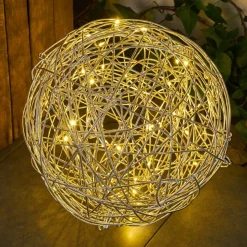 Lampe Solaire Rapallo Led Argente, 30 Lumieres