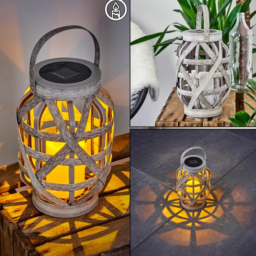 Lampe Solaire Roanoke Led Gris, 1 Lumiere