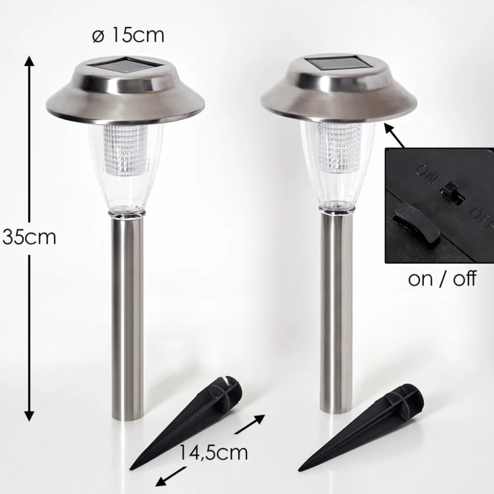 Lampe Solaire Rovigo Led Nickel Mat, 1 Lumiere