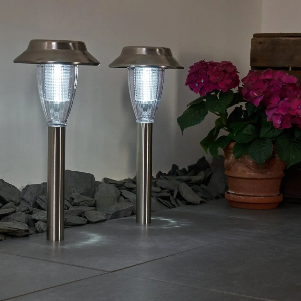 Lampe Solaire Rovigo Led Nickel Mat, 1 Lumiere