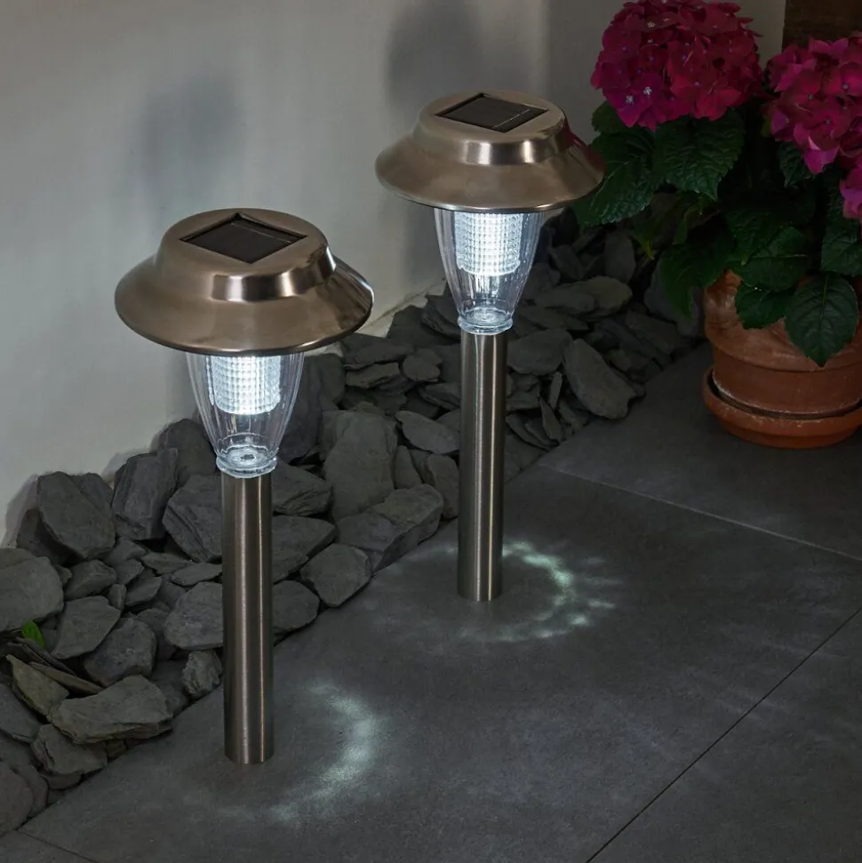 Lampe Solaire Rovigo Led Nickel Mat, 1 Lumiere