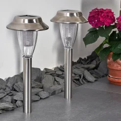 Lampe Solaire Rovigo Led Nickel Mat, 1 Lumiere