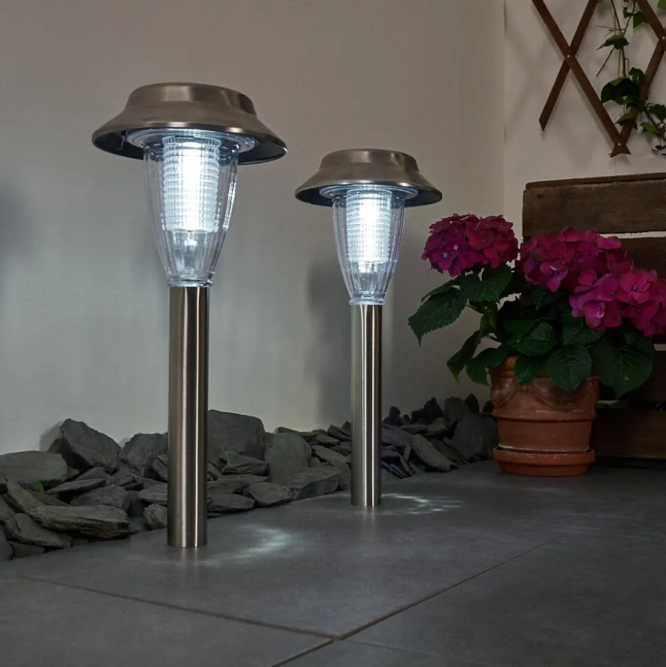 Lampe Solaire Rovigo Led Nickel Mat, 1 Lumiere
