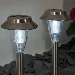 Lampe Solaire Rovigo Led Nickel Mat, 1 Lumiere