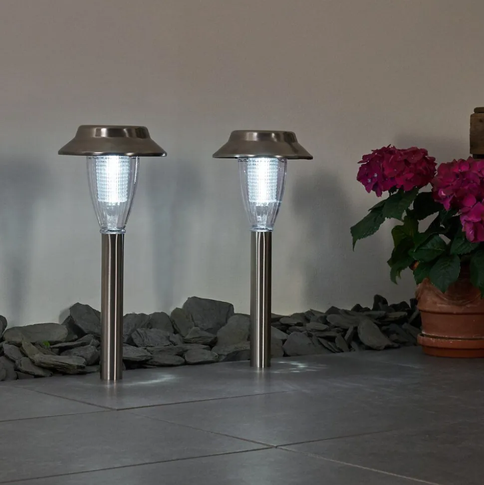 Lampe Solaire Rovigo Led Nickel Mat, 1 Lumiere