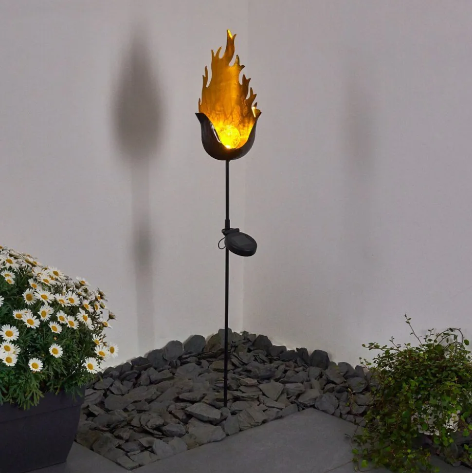 Lampe Solaire Rovinj Led Noir Dore, 1 Lumiere