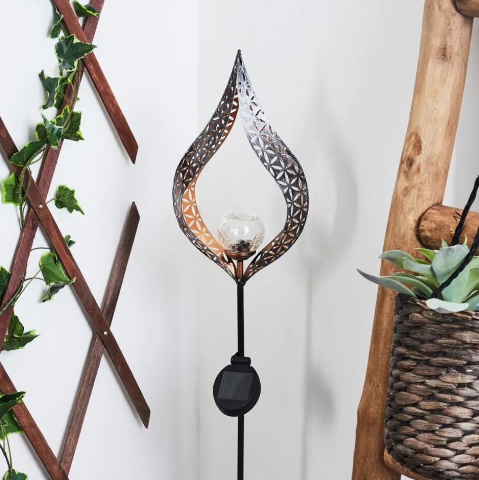 Lampe Solaire Rovinj Led Cuivre, Noir, 1 Lumiere