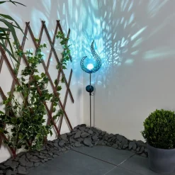 Lampe Solaire Rovinj Led Bleu, Argente, 1 Lumiere