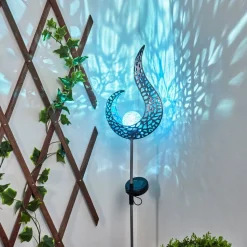 Lampe Solaire Rovinj Led Bleu, Argente, 1 Lumiere