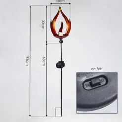 Lampe Solaire Rovinj Led Jaune, Rouge, Noir, 10 Lumieres