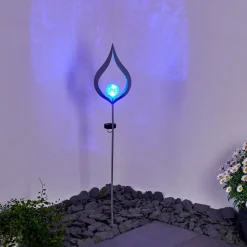 Lampe Solaire Rovinj Led Argente, 1 Lumiere