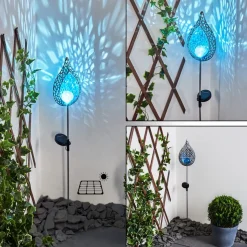 Lampe Solaire Rovinj Led Bleu, Argente, 1 Lumiere