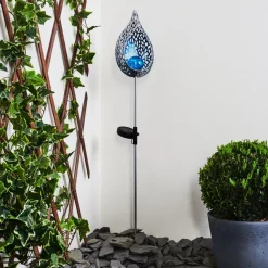 Lampe Solaire Rovinj Led Bleu, Argente, 1 Lumiere