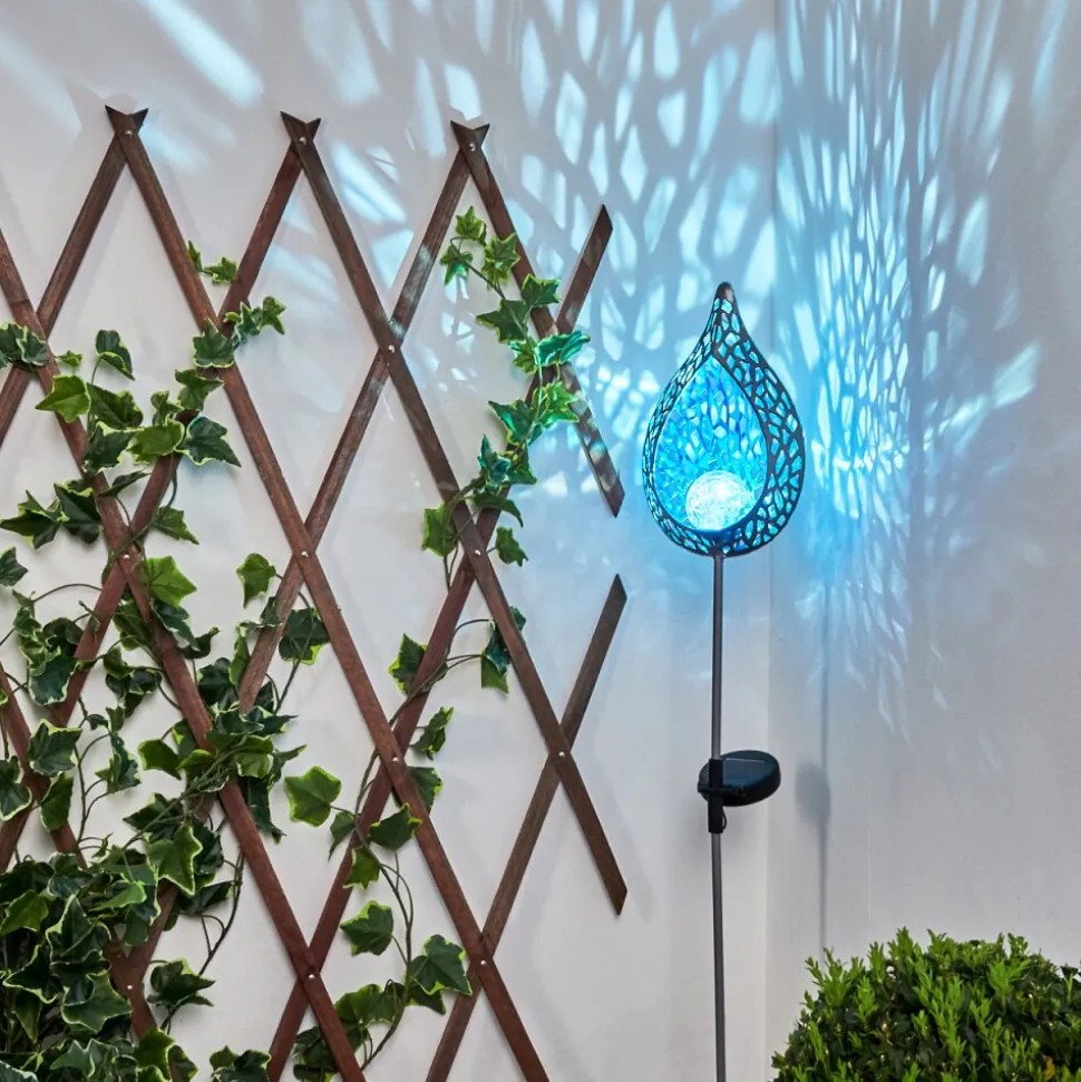 Lampe Solaire Rovinj Led Bleu, Argente, 1 Lumiere
