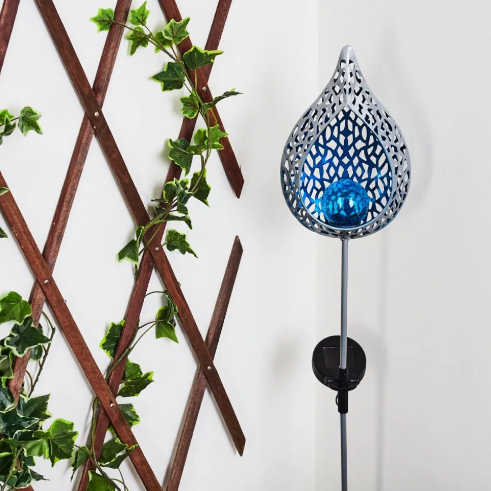 Lampe Solaire Rovinj Led Bleu, Argente, 1 Lumiere