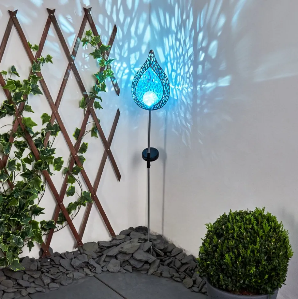 Lampe Solaire Rovinj Led Bleu, Argente, 1 Lumiere
