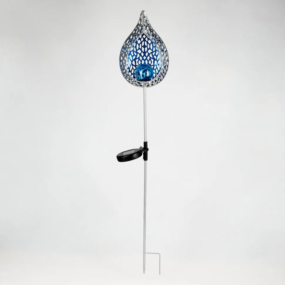 Lampe Solaire Rovinj Led Bleu, Argente, 1 Lumiere