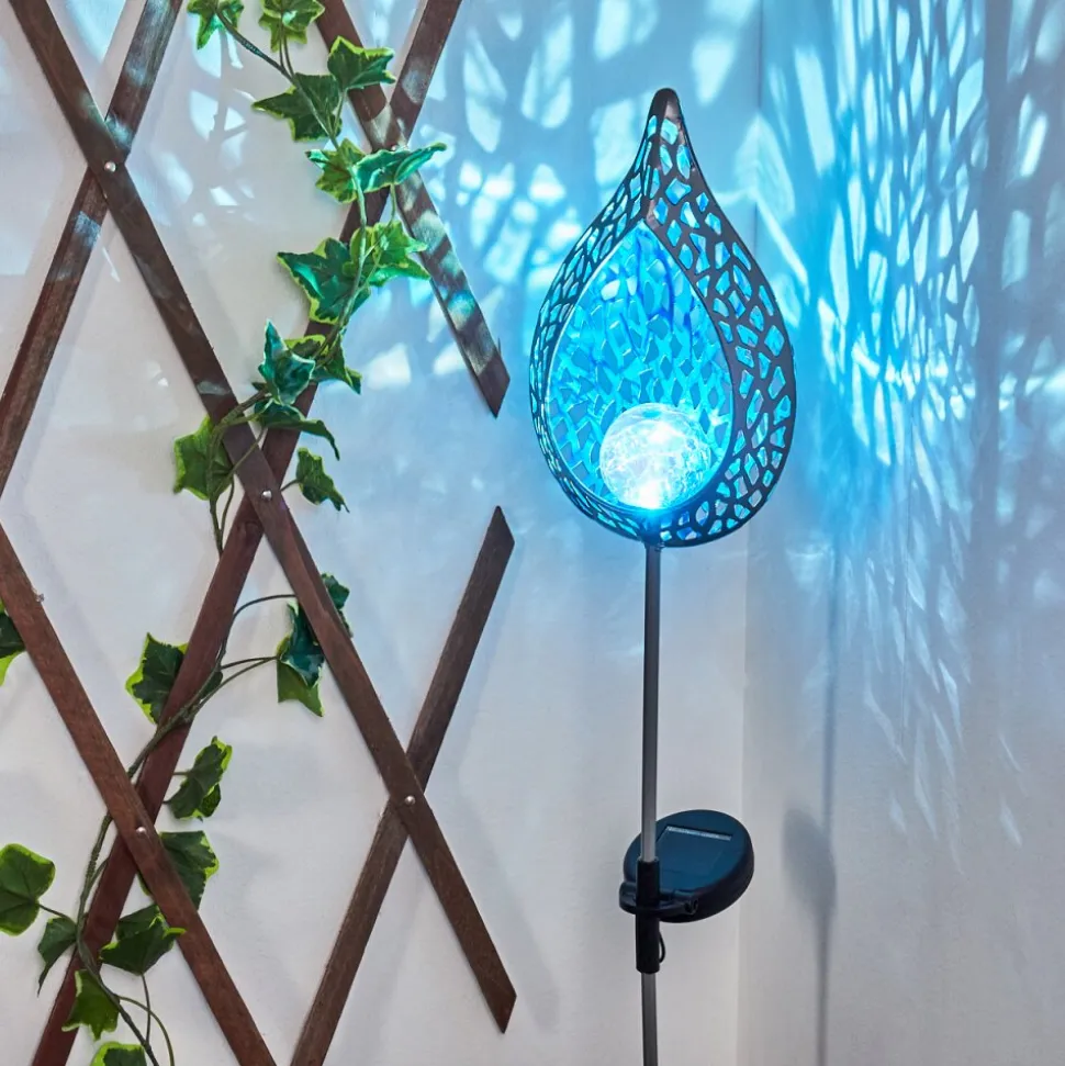 Lampe Solaire Rovinj Led Bleu, Argente, 1 Lumiere