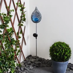 Lampe Solaire Rovinj Led Bleu, Argente, 1 Lumiere