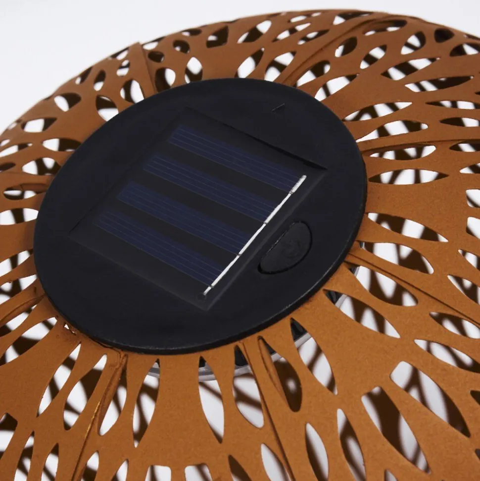 Lampe Solaire Samoao Led Rouille, Noir, 1 Lumiere