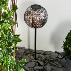 Lampe Solaire Samoao Led Cuivre, Noir, Argente, 1 Lumiere