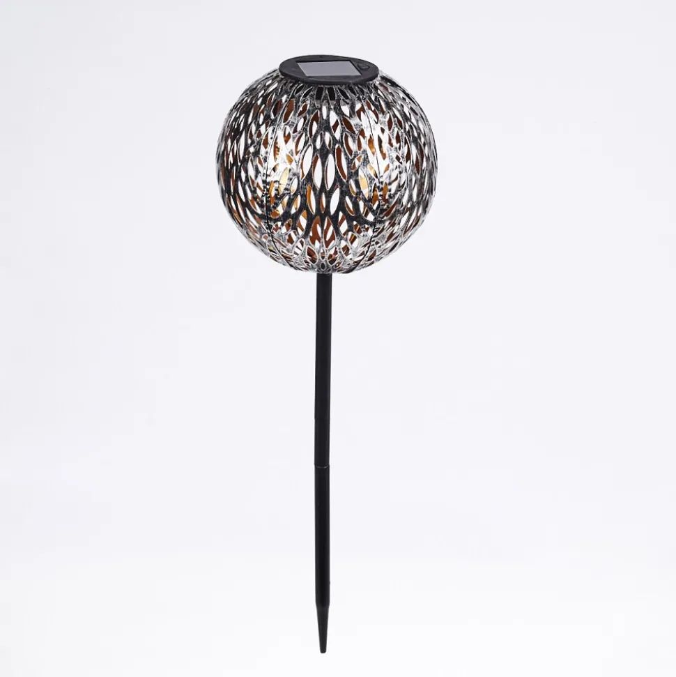 Lampe Solaire Samoao Led Cuivre, Noir, Argente, 1 Lumiere
