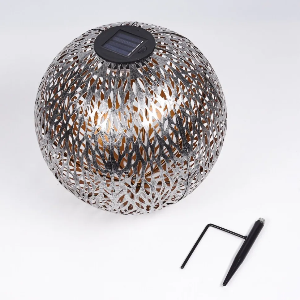 Lampe Solaire Samoao Led Cuivre, Noir, Argente, 1 Lumiere