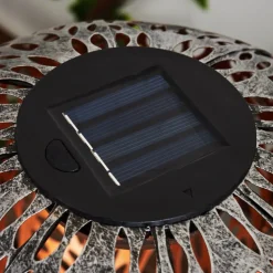 Lampe Solaire Samoao Led Cuivre, Noir, Argente, 1 Lumiere