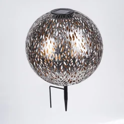 Lampe Solaire Samoao Led Cuivre, Noir, Argente, 1 Lumiere