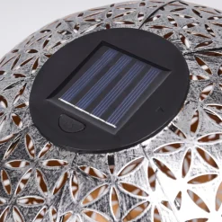 Lampe Solaire Samoao Led Cuivre, Noir, Argente, 1 Lumiere