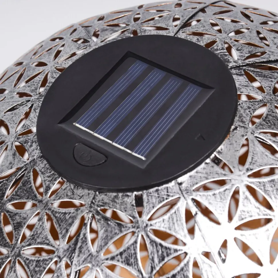 Lampe Solaire Samoao Led Cuivre, Noir, Argente, 1 Lumiere