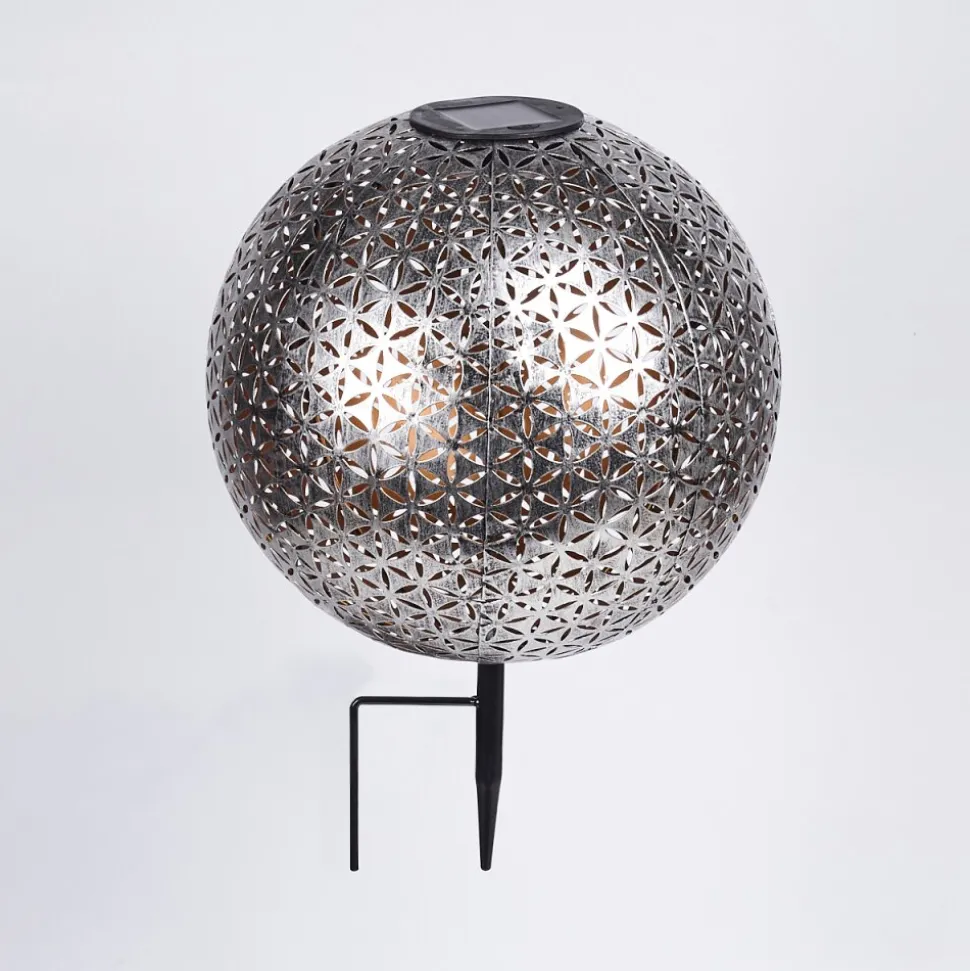 Lampe Solaire Samoao Led Cuivre, Noir, Argente, 1 Lumiere