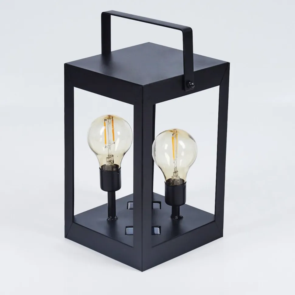 Lampe Solaire Sciolze Led Noir, Transparent, 2 Lumieres