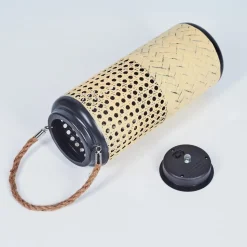 Lampe Solaire Sessivi Led Brun, Bois Clair, Noir, 1 Lumiere