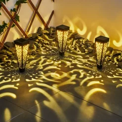 Lampe Solaire Staranzano Led Jaune, Noir, 1 Lumiere