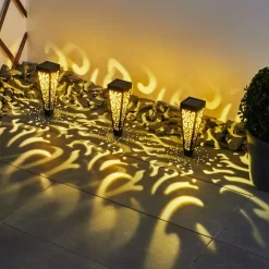 Lampe Solaire Staranzano Led Jaune, Noir, 1 Lumiere