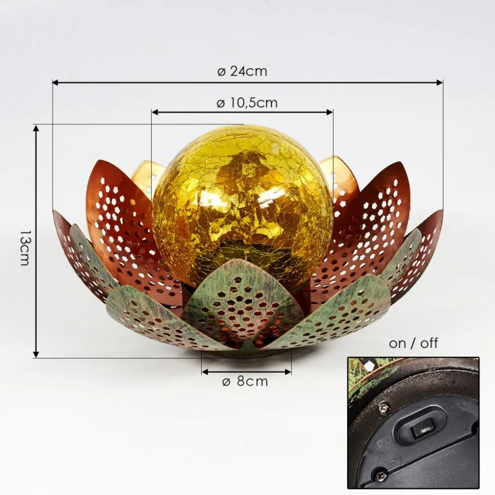 Lampe Solaire Taft Led Vert, Cuivre, 1 Lumiere