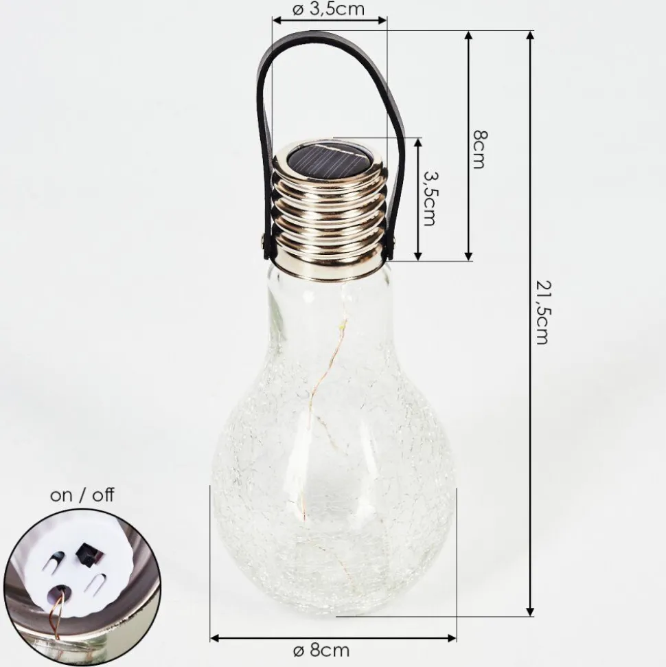 Lampe Solaire Tian Led Noir, 1 Lumiere