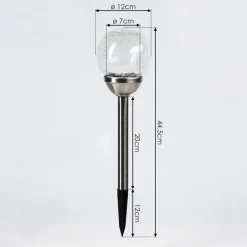 Lampe Solaires Carbonia Led Nickel Mat, 1 Lumiere