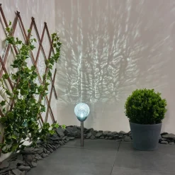 Lampe Solaires Carbonia Led Nickel Mat, 1 Lumiere