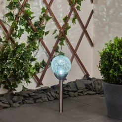 Lampe Solaires Carbonia Led Nickel Mat, 1 Lumiere