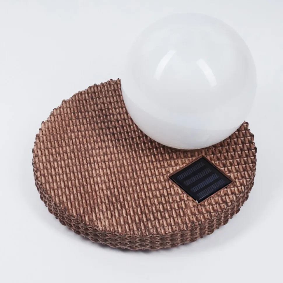 Lampe Solaires Centrache Led Brun, 1 Lumiere