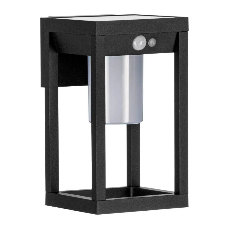 Lampe Solaires Eglo Martano Led Noir, 1 Lumiere, Detecteur De Mouvement