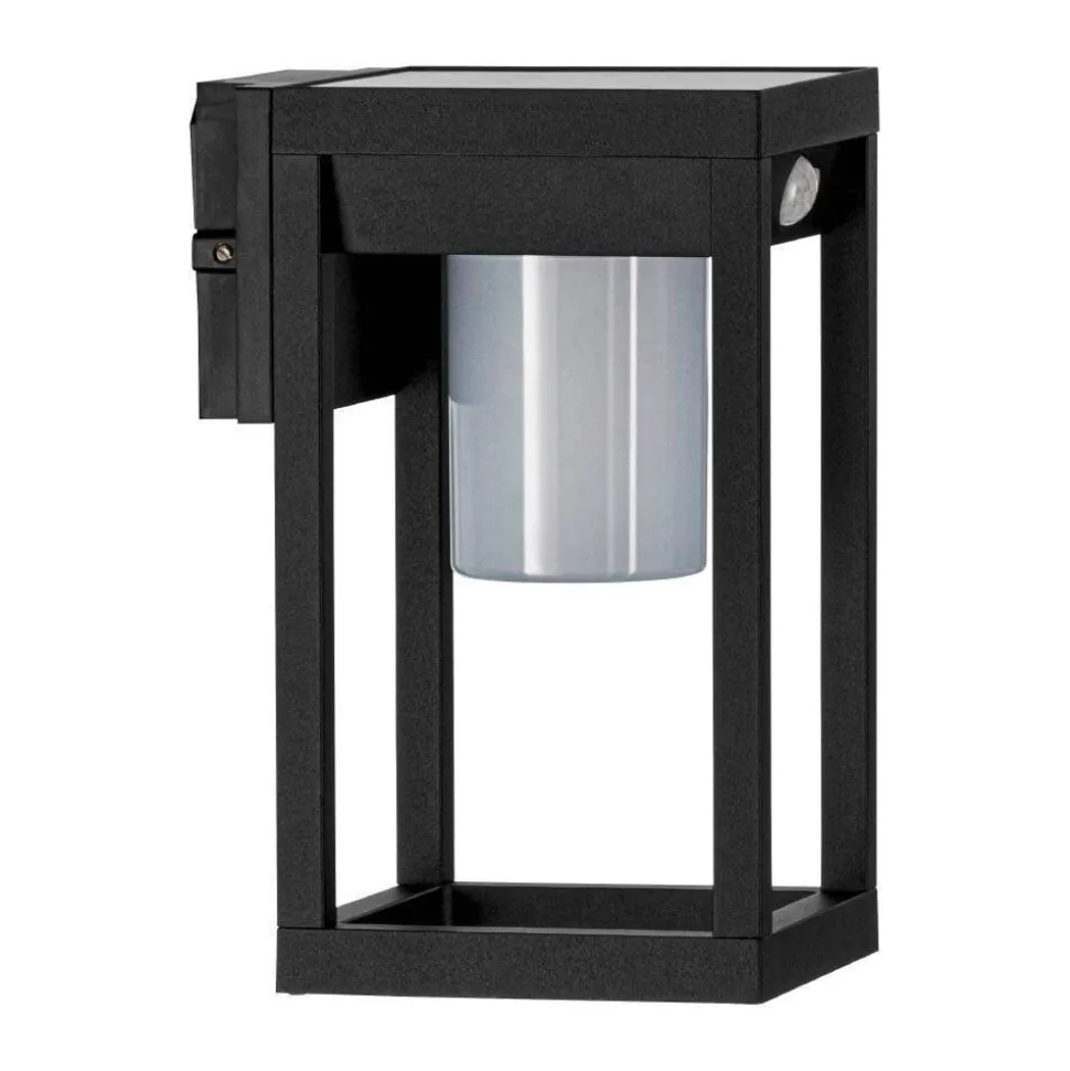 Lampe Solaires Eglo Martano Led Noir, 1 Lumiere, Detecteur De Mouvement