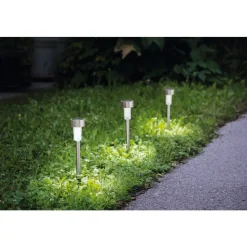 Lampe Solaires Eglo Shine Led Acier Inoxydable, 1 Lumiere
