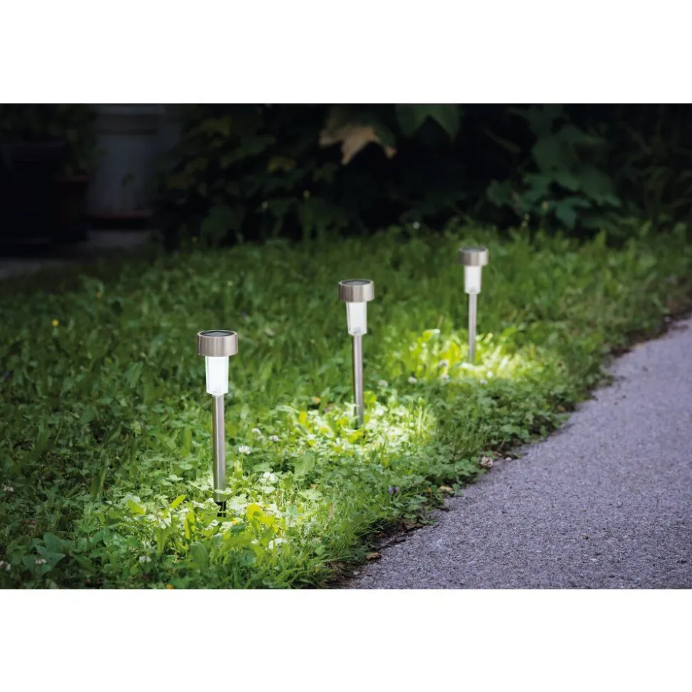 Lampe Solaires Eglo Shine Led Acier Inoxydable, 1 Lumiere