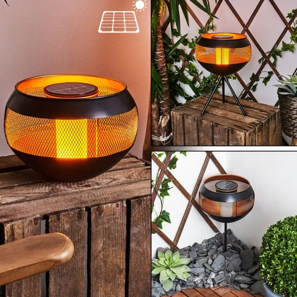 Lampe Solaires Harimal Led Cuivre, Noir, 24 Lumieres